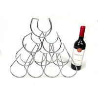 Porte-bouteilles décoratif en métal électroplaqué DaS pour comptoir de bar à domicile