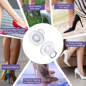 ที่ครอบส้นเท้ากันลื่นแบบนุ่ม ลดเสียงรบกวน วัสดุ TPU/PVC สำหรับรองเท้าส้นสูงผู้หญิง - Product Image 6