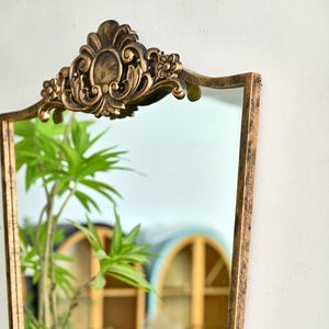 Espejo de Pared Decorativo para Sala de Estar, Diseño Floral Vintage, Rústico, Ecológico, de Hierro - Product Image 5