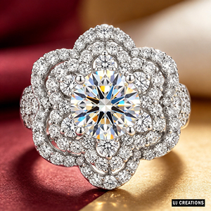 Custom <b>Silver</b>/10K/14K/18K <b>Solid</b> Gold 1 Carat VVS-VS Quality Round Lab Grown Brilliant Cut Diamond engagement Ring - Product Image 5