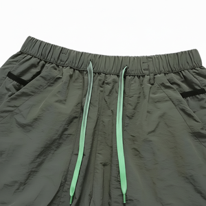 Pantalones Cortos de Algodón Sólido para Hombre con Bolsillo, Cintura Elástica con Cordón, Casuales para Verano, Ecológicos y Antiarrugas - Product Image 1