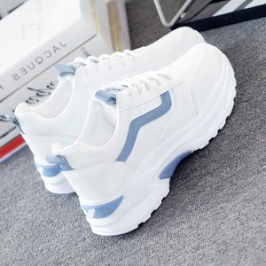 <span class=keywords><strong>Zapatillas</strong></span> Blancas Transpirables con Plataforma Estilo Casual de Verano para Chicas Escolares con Forro de Malla para Caminar sin Cordones para Mujer - Product Image 4