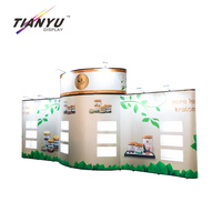 Stand d'exposition agricole fabriqué en Chine produit d'affichage pop-up support alimentaire avec placard pour foire commerciale