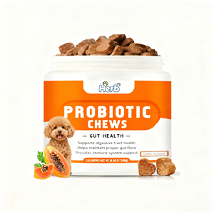 Probióticos para Mascotas OEM ODM, Probióticos para Perros con Prebióticos, Promueven un Microbioma Intestinal Equilibrado, Refuerzan la Salud Inmunológica, Masticables Suaves - Product Image 1