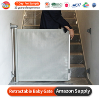 Barrière de sécurité rétractable en métal durable Prodigy SG025 pour chiens, chats, enfants, bébés, homologuée et approuvée pour la sécurité des enfants