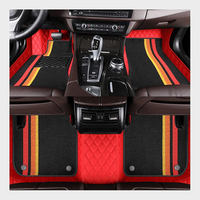 Tapis de sol de voiture en cuir imperméables 5D, taille personnalisable, ajustement parfait, décoration, nettoyage facile, anti-salissures, ensemble complet avant et arrière