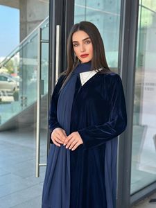 सर्दियों के नए डिजाइन पैचवर्क मखमली लंबी आस्तीन आस्तीन के बाहरी कवर बड़े वस्त्र के साथ बाहरी कवर बड़े वस्त्र खुले हुए - Product Image 3