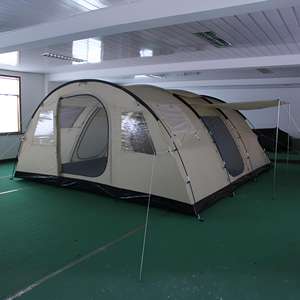 Grande <span class=keywords><strong>tente</strong></span> tunnel extérieure étanche pour 4-6 personnes <span class=keywords><strong>Toile</strong></span> Oxford Structure d'une chambre pour le camping familial et le glamping - Product Image 1