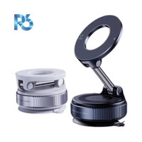 Support de téléphone magnétique puissant en alliage de zinc pour voiture, adsorption par vide, aimant puissant, rotation à 360° pour iPhone, bureau, voiture, salle de bain, salle de sport