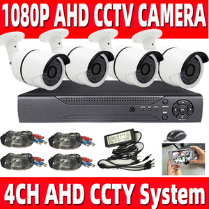 Système de caméra de sécurité CCTV extérieur 4CH AHD, 4 caméras 1080P 2MP, vision nocturne, étanche, détection de mouvement, usine, école, hôpital - Product Image 2