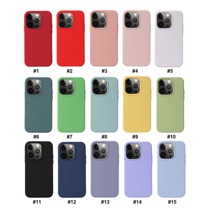 Para <span class=keywords><strong>iPhone</strong></span> <span class=keywords><strong>13</strong></span> Pro funda de teléfono móvil microfibra interior trasera funda de silicona líquida de tacto suave a la moda para <span class=keywords><strong>iPhone</strong></span> 14 15 16 Pro - Product Image 1