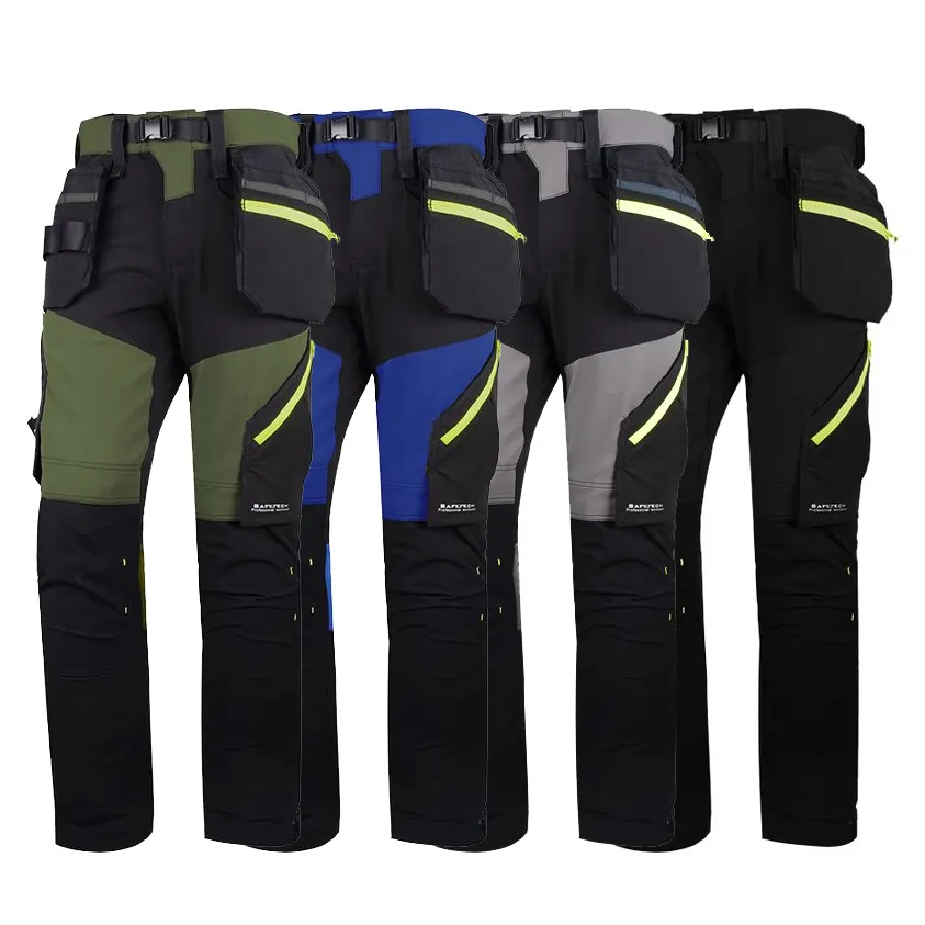 Vêtements de Construction Pantalon Cargo Outil multifonctionnel Stretch Durable Mode Uniforme Vêtements de travail Pantalon de travail pour hommes