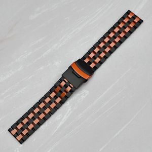 Bracelet de montre de luxe à sept maillons en <span class=keywords><strong>acier</strong></span> inoxydable, bicolore, universel 22 mm pour montre connectée, idéal pour le style professionnel - Product Image 5