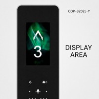 Panneau de commande d'ascenseur en verre, écran tactile TFT LED 4,3 pouces, bouton tactile, modèle pour usage en villa, COP-8202J-Y