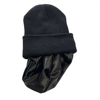 Nexo Industries – Bonnet de voyage classique en acrylique 100 % tricoté à l'ordinateur, avec doublure en satin de soie personnalisée et motif uni imprimé numériquement