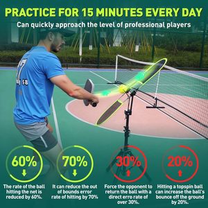 Entraîneur portable de pickleball pour topspin et backspin – Équipement d'entraînement multi-paramètres pour l'entraînement solo – À la maison et au-delà - Product Image 2