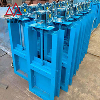 Válvula de Compuerta de Cuchilla Neumática Eléctrica Manual Deslizante de 150 lb DN500 con Asiento de EPDM y Marco de Hierro Fundido de Puerto Cuadrado para Descarga de Colector de Polvo