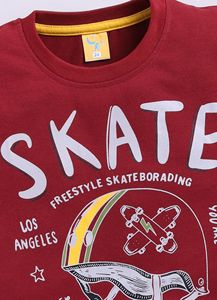 Camiseta de algodón con estampado de skate para niños, ropa informal de verano de manga corta, camiseta suave, transpirable y cómoda para uso diario - Product Image 4