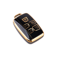 Accessoire de voiture d'apparence exquise étui en TPU clé de voiture à texture dorée étui en TPU pour clé de voiture Land Rover étui en TPU