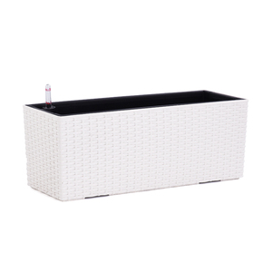 Elegante maceta de plástico de ratán de polipropileno de <span class=keywords><strong>alta</strong></span> calidad, maceta decorativa <span class=keywords><strong>Rectangular</strong></span> de riego automático para barandilla, balcón - Product Image 3