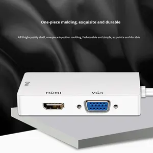 Adaptateur Mini DisplayPort vers HDTV VGA DVI pour iMac MacBook Pro <span class=keywords><strong>Mac</strong></span> Mini Sortie d'écran Connexion Station d'accueil 3 en 1 Ordinateur portable - Product Image 2