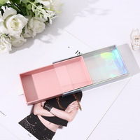 Boîtes cadeaux rectangulaires en carton pour cils, boîtes d'emballage DIY pour cils, étiquette privée pour salon de cils, boîtes de rangement pour cils avec fenêtre en PVC