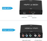 Convertisseur Justlink DMI vers Component, Avedio Links HDMI vers 1080P YPbPr 5RCA RGB + R/L Adaptateur audio vidéo compatible avec Apple TV PS5