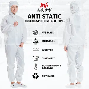 industrial work uniform coveralls pop-up dust -free cleaning anti-static workshop special work clothes