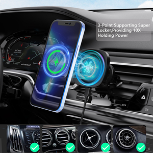 ที่ชาร์จไร้สายแบบใหม่ในรถที่ชาร์จในรถยนต์แบบแม่เหล็ก Qi2 RGB สำหรับ iPhone 12 13 15 16 PRO MAX - Product Image 6