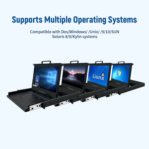 17.3 Inch 1 Cổng/4 Cổng/8 Cổng/16 Cổng 1U Rack Núi VGA Giao Diện HDMI KVM Chuyển Đổi Giao Diện Điều Khiển Ngăn Kéo Cổ Phiếu - Product Image 3