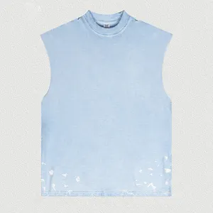 Sports Sleeveless Vest Men's Trendy Brand Ba Jia Same Style Camisole Washed Vest Men's