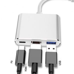 Cavo Adattatore USB <span class=keywords><strong>3</strong></span>.1 Tipo C a <span class=keywords><strong>HDMI</strong></span> <span class=keywords><strong>3</strong></span> in 1, Supporta 1080P 3D, Convertitore - Product Image 4