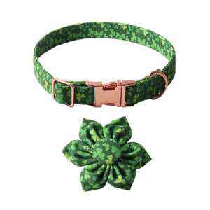 Doe Pet Luxus-Zubehör für Hunde und Katzen Verstellbares Nylon-Hundehalsband mit Metallschnalle und Blumenmuster - Product Image 5