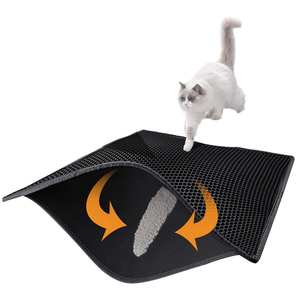Breathable Double Layer Waterproof <b>Cat</b> Litter <b>Mat</b> Square Solid Color Modern Design All Seasons <b>Cats</b> Hand Wash EVA - Product Image 2