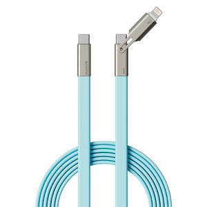 [Câble de données à double tête en silicone liquide 2-en-1 Baimo 240W] avec connecteurs Micro USB/Type-C [Charge ultra-rapide] - Product Image 1