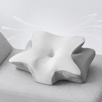 Oreiller cervical ergonomique moderne YUE RISE en mousse à mémoire de forme à rebond lent, en forme de papillon, pour soulager la douleur et favoriser le sommeil, personnalisable
