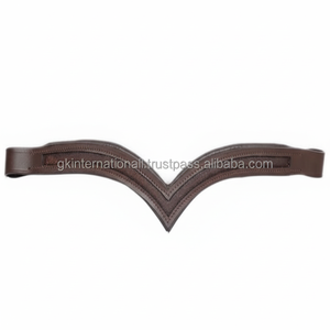 Banda de cuero Havana para cejas de caballo, banda de lujo con acabado alto vacío para brida en forma de V, banda de cuero acolchado para cejas de caballo al por mayor - Product Image 1