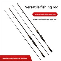 Joran Pancing Air Tawar Aksi Lambat Serbaguna Warna Emas dengan Pegangan EVA Cigar Grip Hitam