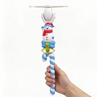 Bâton lumineux de Noël en forme de bonhomme de neige, à piles, avec LED clignotantes, idéal pour les cadeaux de Noël et les événements festifs.
