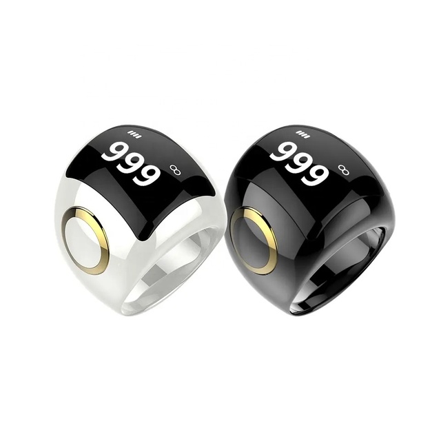 Smart Ceramic Muslim Islamic Electronic Zikir Counter Digital Azan Alarm Clock Tasbeeh Tasbih Zikr Ring RechargeablePray Ring