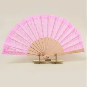 Wholesale Cheap bamboo hand fan holder craft bamboo stand folding hand fan holder Wood Fan Holder In Bamboo Crafts
