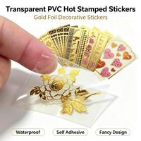 Étiquette transparente en PVC estampée à chaud, étiquette personnalisée en feuille d'or autocollante découpée pour la décoration des emballages de pots cosmétiques