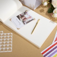 Carnet Organiseur à Couverture Rigide avec Logo Estampé, Livre de Vœux Personnalisé, Livre d'Or Tendance, Cadeau en Tissu Lin et Cuir PU