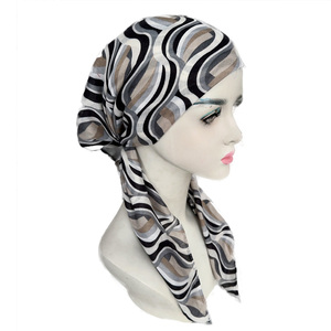 Nuovo stile moda donna <span class=keywords><strong>foulard</strong></span> personalizzato modello di <span class=keywords><strong>cotone</strong></span> sensazione di capelli sciarpe di vendita calda copricapo quadrato - Product Image 1