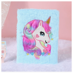Cuaderno <span class=keywords><strong>de</strong></span> Peluche con Brillantina <span class=keywords><strong>de</strong></span> Unicornio <span class=keywords><strong>de</strong></span> Dibujos Animados, Hecho a Mano, para Niños y Estudiantes - Product Image 4