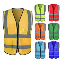 Gilet di Sicurezza Riflettente Personalizzato OEM per Lavoro e Costruzioni, Alta Visibilità EN ISO 20471 Classe 2