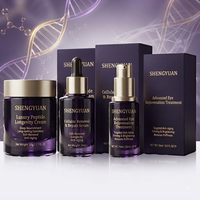 Kit de Soin Contour des Yeux Fermenté NMN, Sérum Facial au Peptide de Cuivre, Crème Anti-Rides, Soins de Luxe en Gros