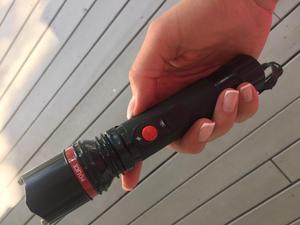 High-Power Sabre 105 LED Flashlight Rechargeable Tactical Light Designed for Women Handheld & Portable Promotional Flashlights