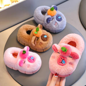 Chaussures décontractées d'hiver pour bébés, garçons et filles, pantoufles d'intérieur chaudes et antidérapantes en coton à bout fermé pour les tout-petits - Product Image 2