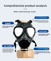 Masque facial complet multifonctionnel de type filtre auto-amorçant FNJ05A pour la protection contre les blessures chimiques et la formation aux urgences